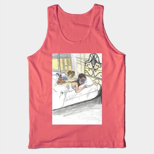 Breakfast at Tiffany's Drawing Tank Top by Le petit fennec